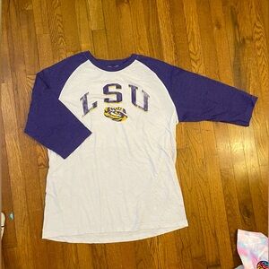 LSU quarter sleeve tee